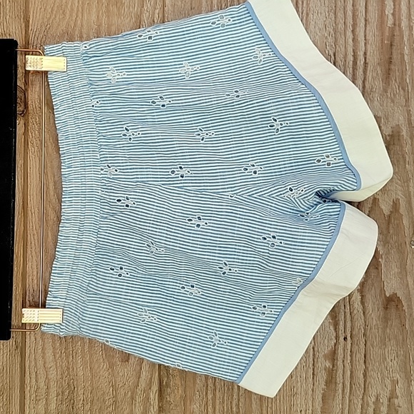 Anthropologie Blue and White Striped Shorts - Picture 4 of 5